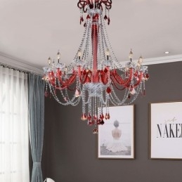 Europæisk Krystallysekrone Elegant Pendel Light