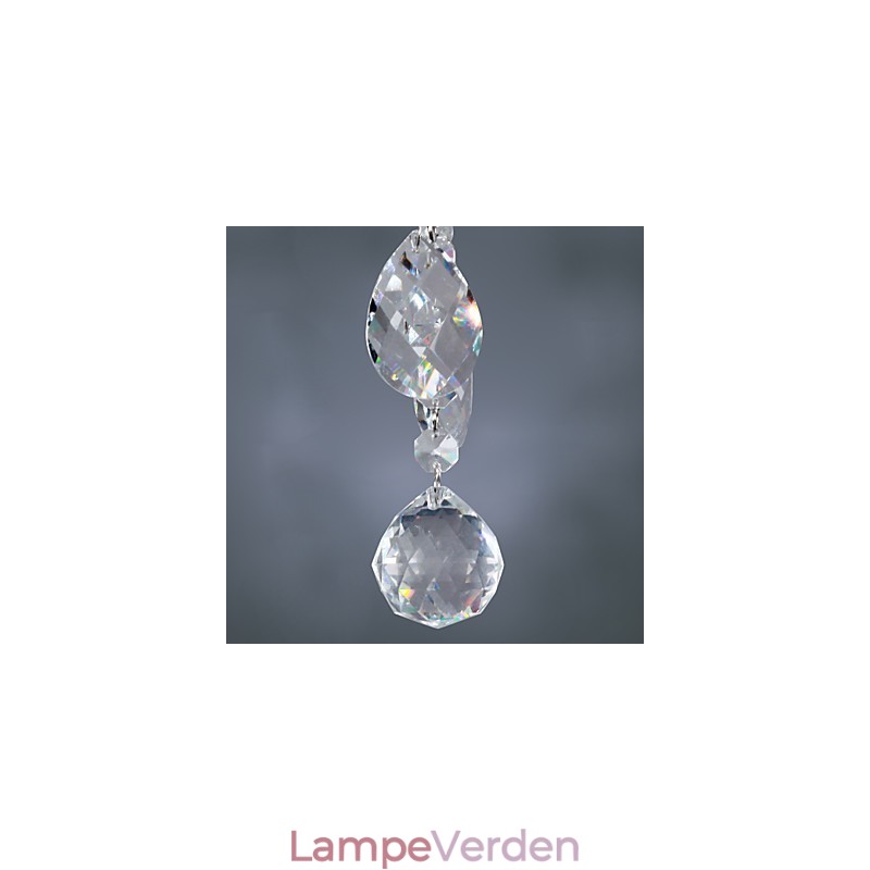 Elegant krytal lysekrone med 6 lys