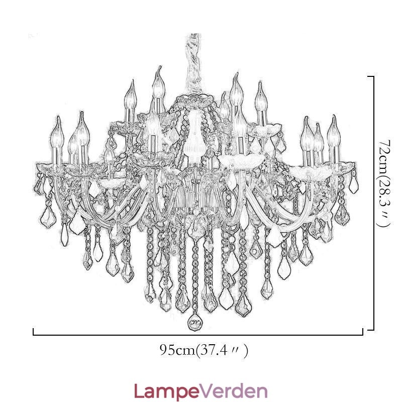 Farverig europæisk stil lysekrone luksus pendel lys