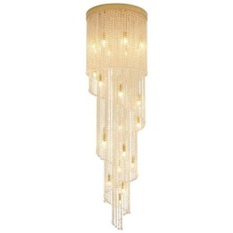 Moderne krystal lysekrone luksus trappe krystal loftslampe med 19 lys