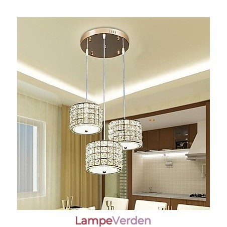 Enkelt 3 lys Crystal Pendel Light Droplight Enkelt 3 lys Crystal Pendel Light Droplight