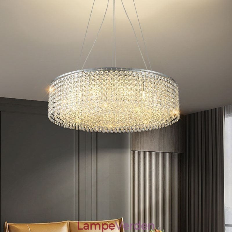 Moderne krystallysekrone europæisk luksus dekorativ loftslampe med 12 lys