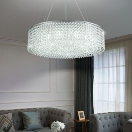 Moderne krystallysekrone europæisk luksus dekorativ loftslampe med 12 lys