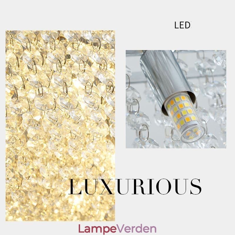 Moderne krystallysekrone europæisk luksus dekorativ loftslampe med 12 lys