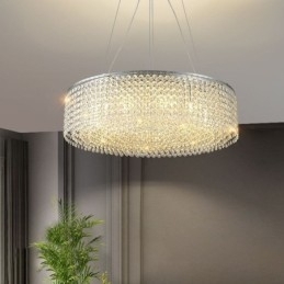 Moderne krystallysekrone europæisk luksus dekorativ loftslampe med 12 lys