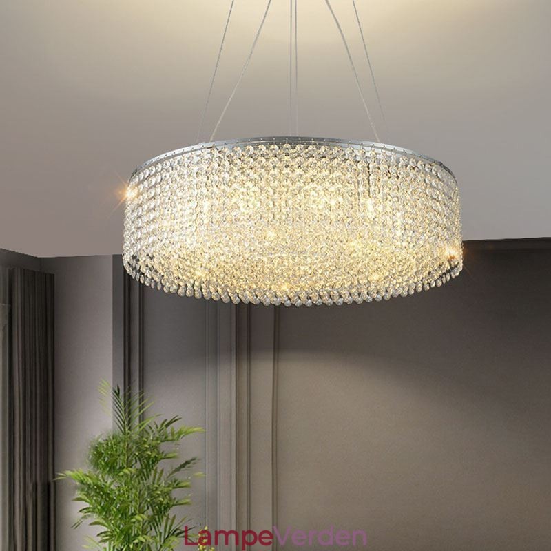 Moderne krystallysekrone europæisk luksus dekorativ loftslampe med 12 lys
