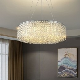 Moderne krystallysekrone europæisk luksus dekorativ loftslampe med 12 lys