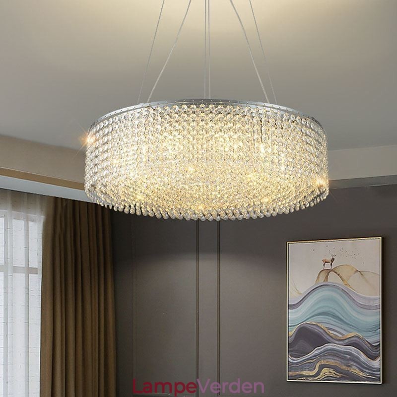 Moderne krystallysekrone europæisk luksus dekorativ loftslampe med 12 lys