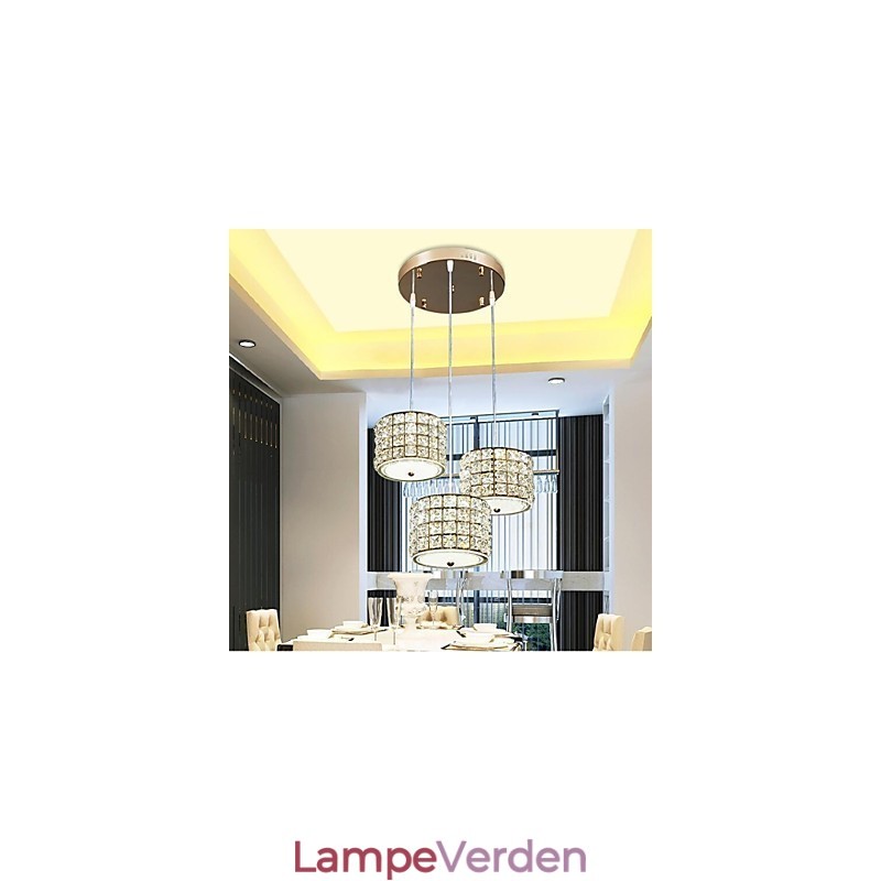 Enkelt 3 lys Crystal Pendel Light Droplight