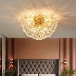 Semi Circle Glas Flush Mount Moderne dekorative blomsterformet loftslampe