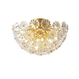 Semi Circle Glas Flush Mount Moderne dekorative blomsterformet loftslampe