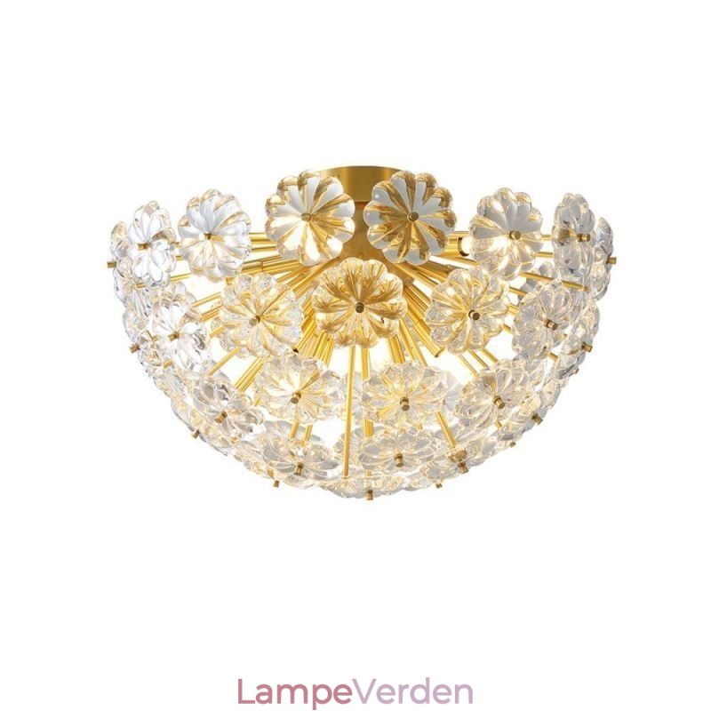 Semi Circle Glas Flush Mount Moderne dekorative blomsterformet loftslampe