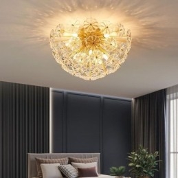 Semi Circle Glas Flush Mount Moderne dekorative blomsterformet loftslampe