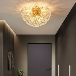 Semi Circle Glas Flush Mount Moderne dekorative blomsterformet loftslampe