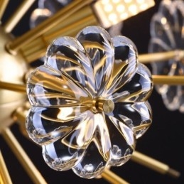 Semi Circle Glas Flush Mount Moderne dekorative blomsterformet loftslampe