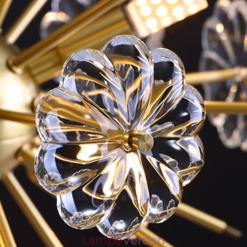 Semi Circle Glas Flush Mount Moderne dekorative blomsterformet loftslampe