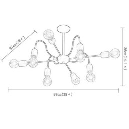 Moderne Creative Iron Pendant Light Spider Lysekrone