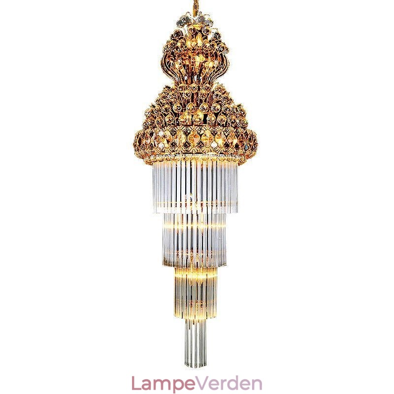 Retro krystal Empire lysekrone luksus lang vedhæng