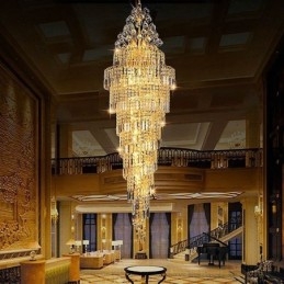 Elegant Crystal Empire lysekrone European Luxury Long Pendant