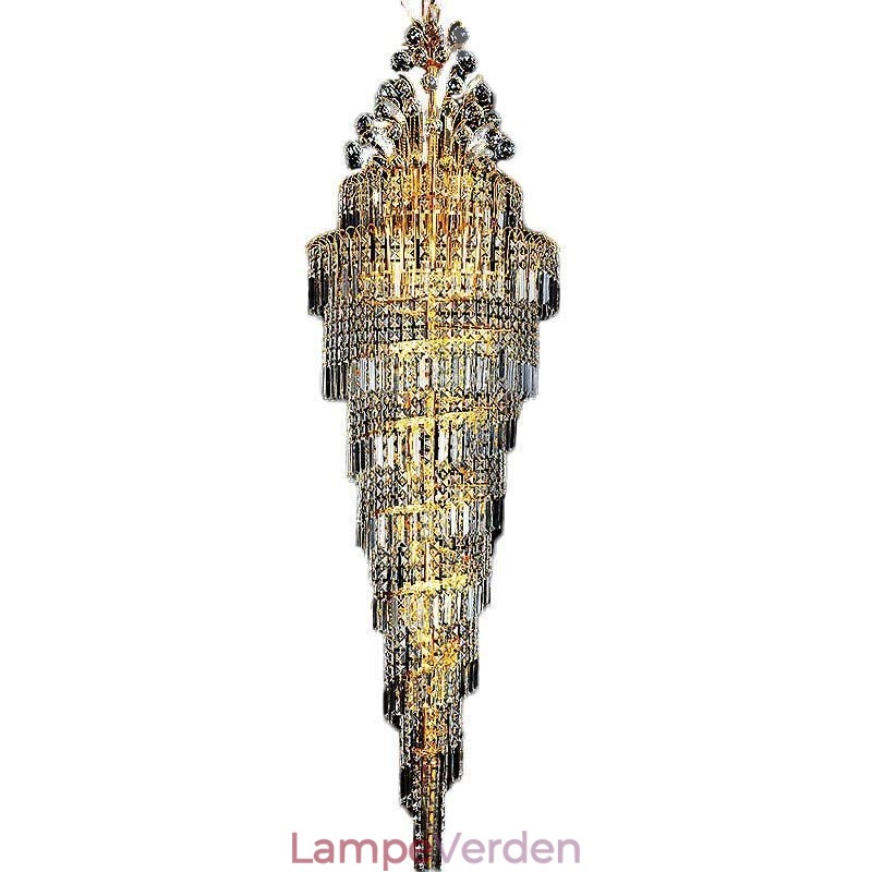 Elegant Crystal Empire lysekrone European Luxury Long Pendant