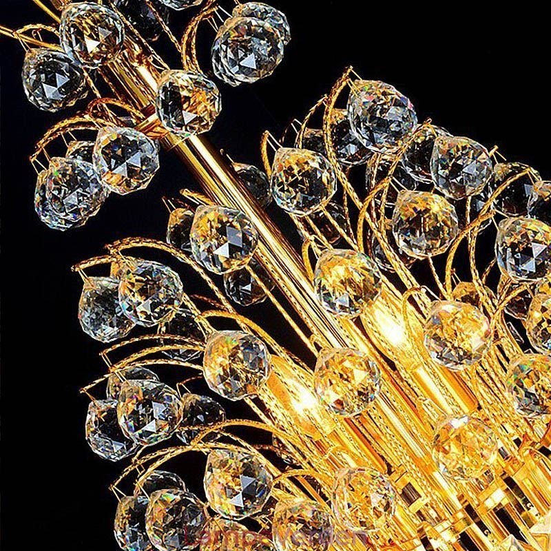 Elegant Crystal Empire lysekrone European Luxury Long Pendant