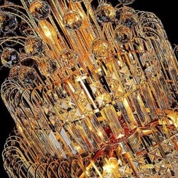 Elegant Crystal Empire lysekrone European Luxury Long Pendant