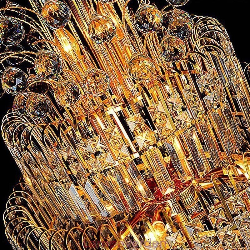 Elegant Crystal Empire lysekrone European Luxury Long Pendant
