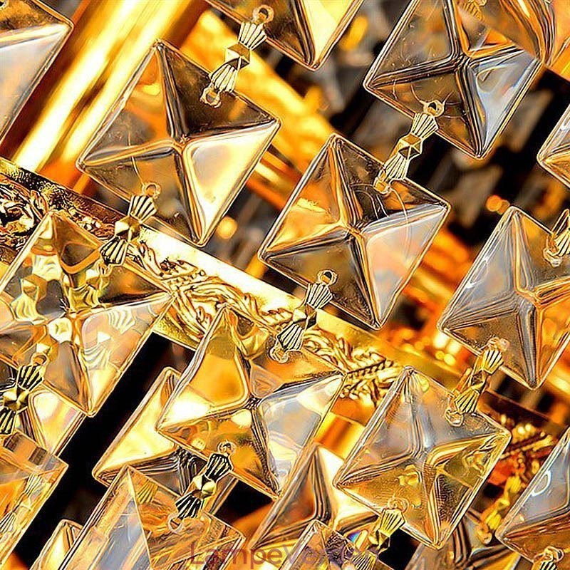 Elegant Crystal Empire lysekrone European Luxury Long Pendant