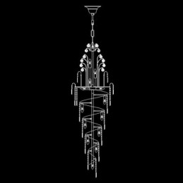 Elegant Crystal Empire lysekrone European Luxury Long Pendant