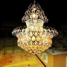 Moderne guld Empire lysekrone Simpel krystal pendel lys
