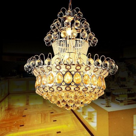 Moderne guld Empire lysekrone Simpel krystal pendel lys Moderne guld Empire lysekrone Simpel krystal pendel lys