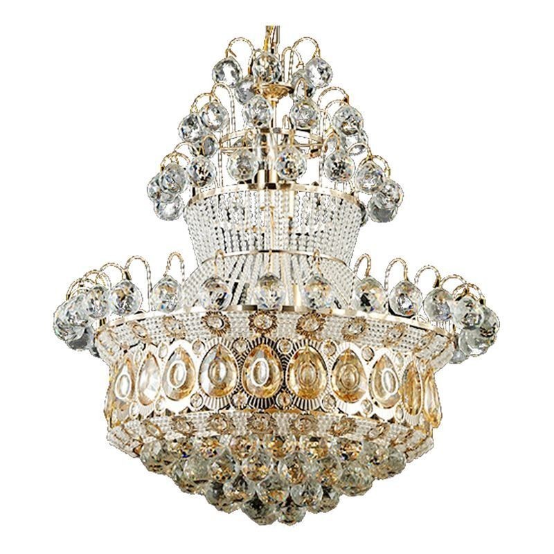 Moderne guld Empire lysekrone Simpel krystal pendel lys