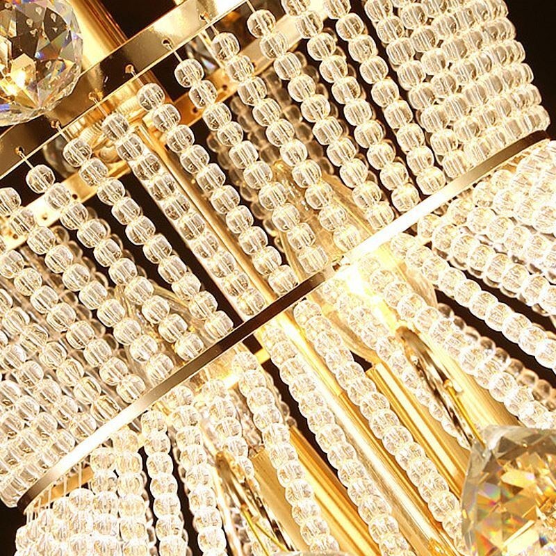 Moderne guld Empire lysekrone Simpel krystal pendel lys