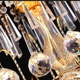 Yndefuld krystal lysekrone Klassisk guld farve pendel lys