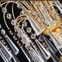 Yndefuld krystal lysekrone Klassisk guld farve pendel lys