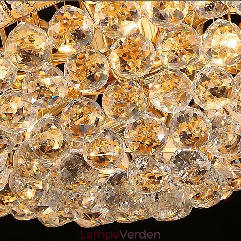 Moderne Crystal Empire lysekrone Guldfarve Pendel Light Lotus
