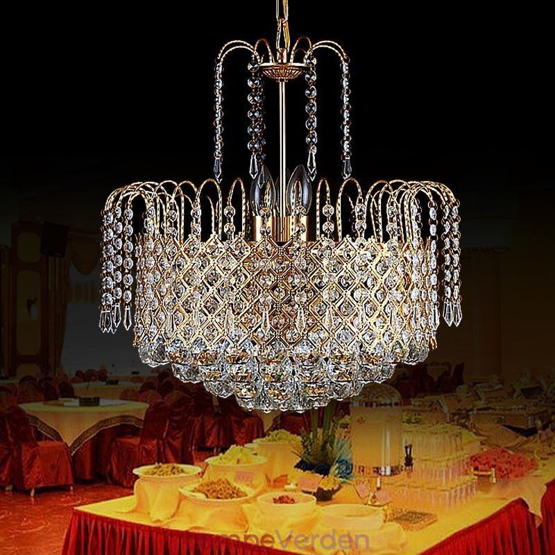 Luksus krystal lysekrone moderne elegant pendel