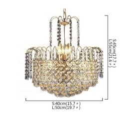 Luksus krystal lysekrone moderne elegant pendel