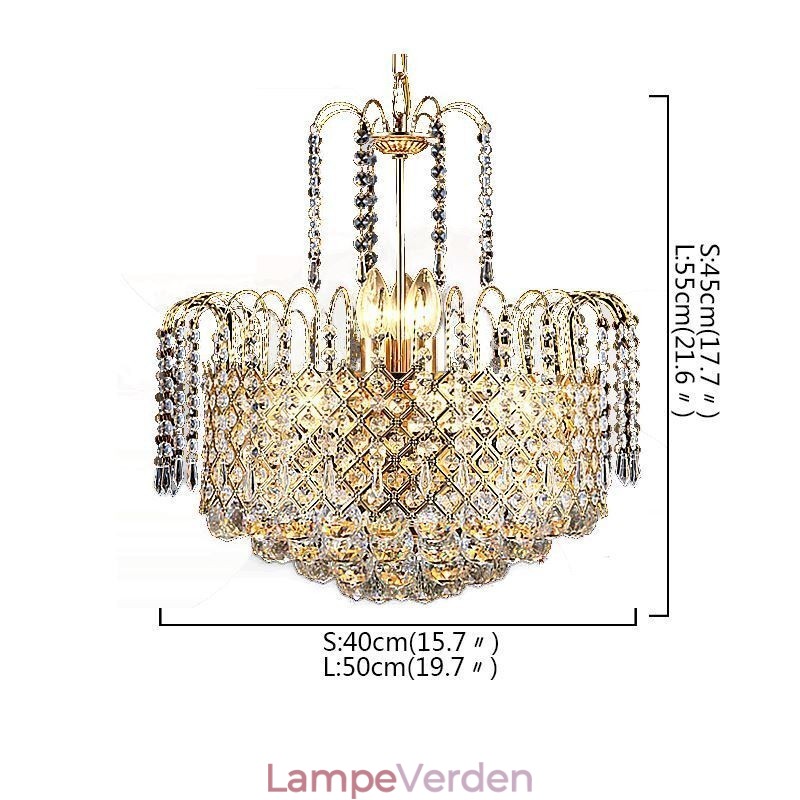 Luksus krystal lysekrone moderne elegant pendel