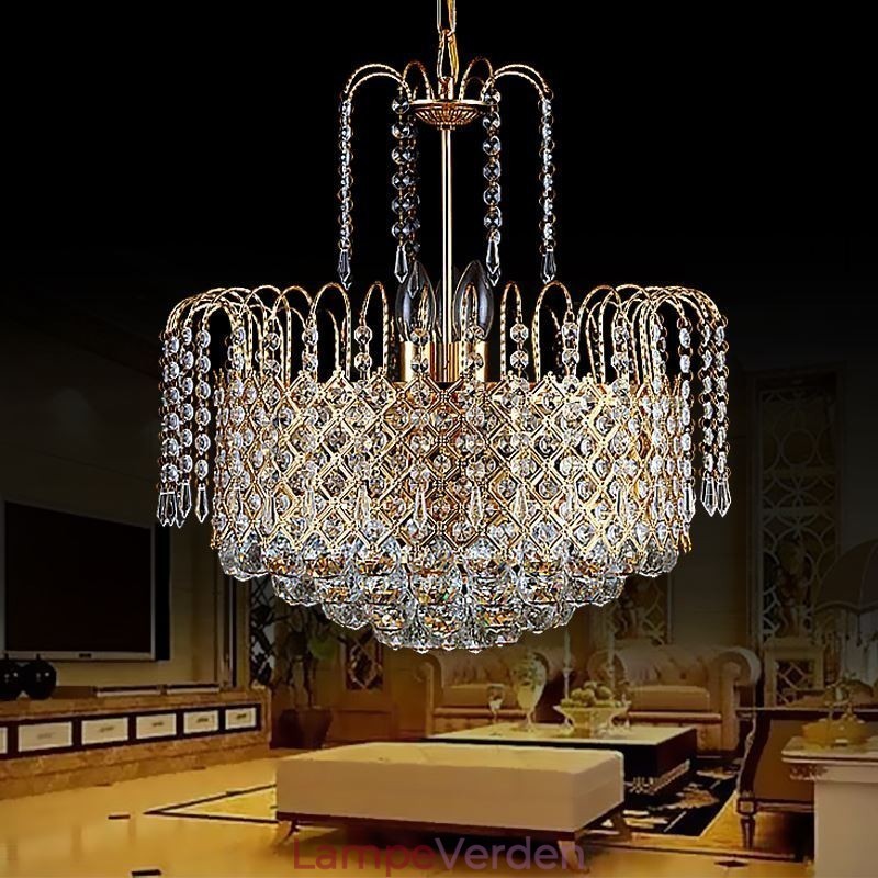 Luksus krystal lysekrone moderne elegant pendel
