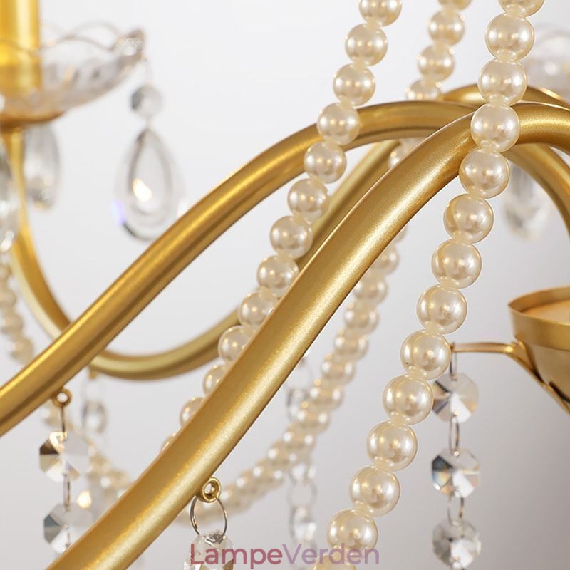 American Crystal Pendel Light Country Style Creative Iron Art Loftslys