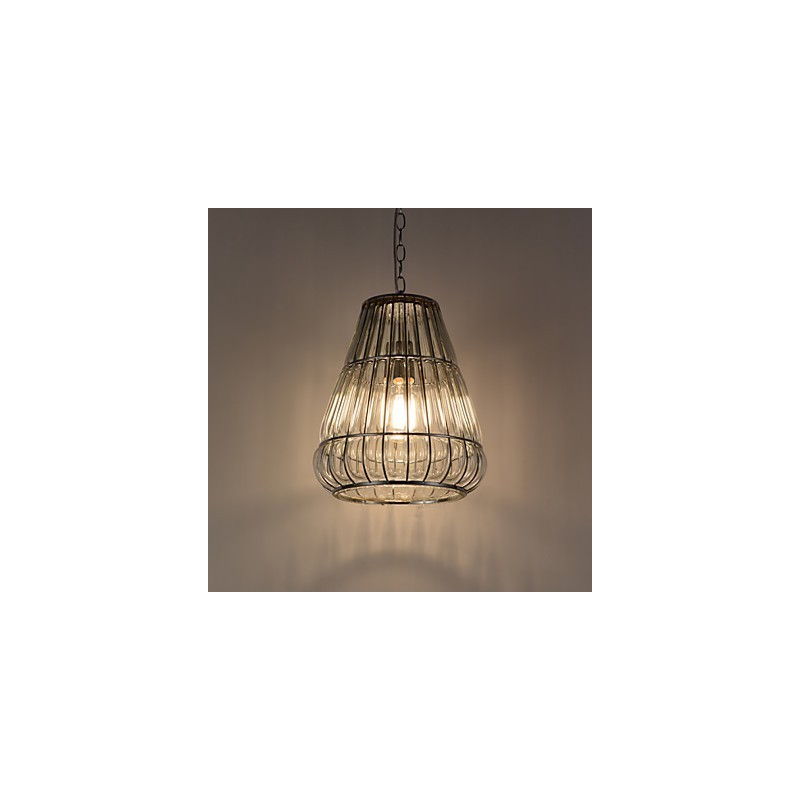 Moderne moderne lysekrone i kromglas