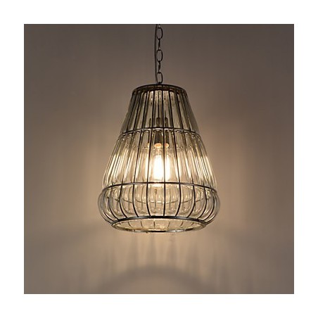 Moderne moderne lysekrone i kromglas Moderne moderne lysekrone i kromglas