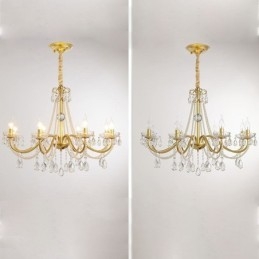 American Crystal Pendel Light Country Style Creative Iron Art Loftslys