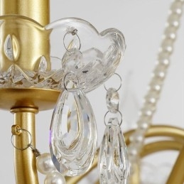 American Crystal Pendel Light Country Style Creative Iron Art Loftslys