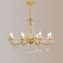 American Crystal Pendel Light Country Style Creative Iron Art Loftslys