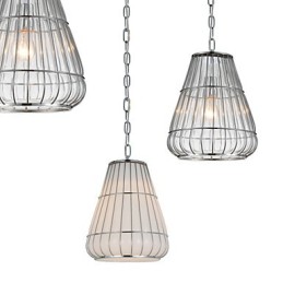 Moderne moderne lysekrone i kromglas