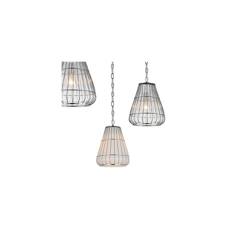Moderne moderne lysekrone i kromglas