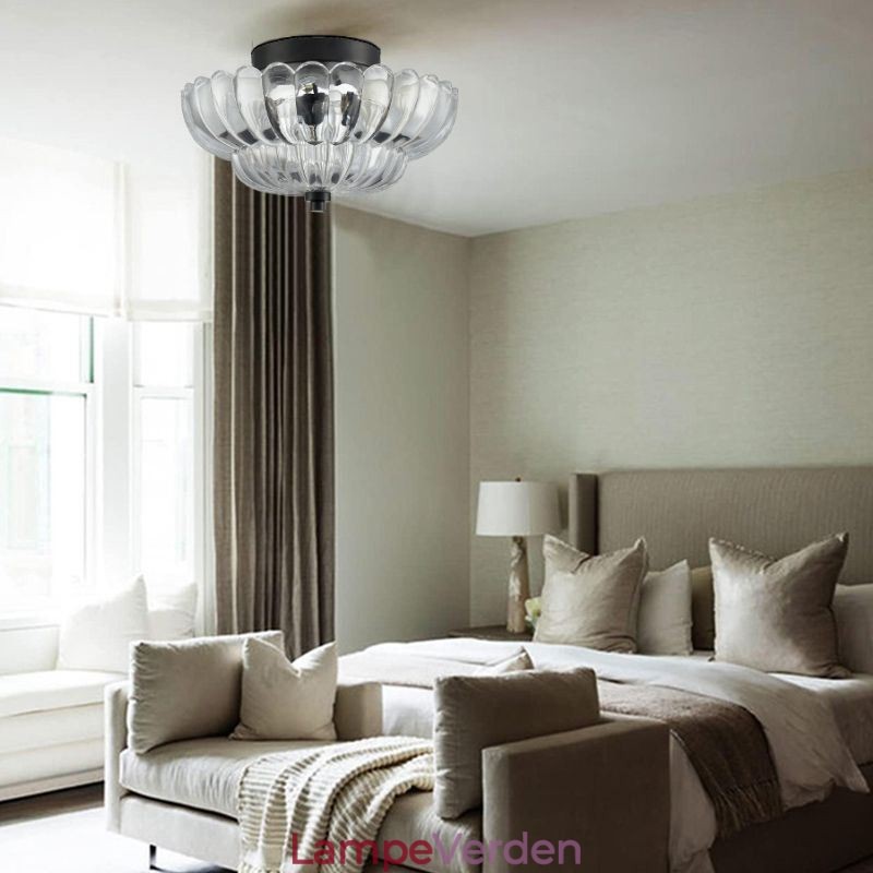 Moderne Simple Flush Mount Lotus Base Loftslampe