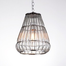 Moderne moderne lysekrone i kromglas